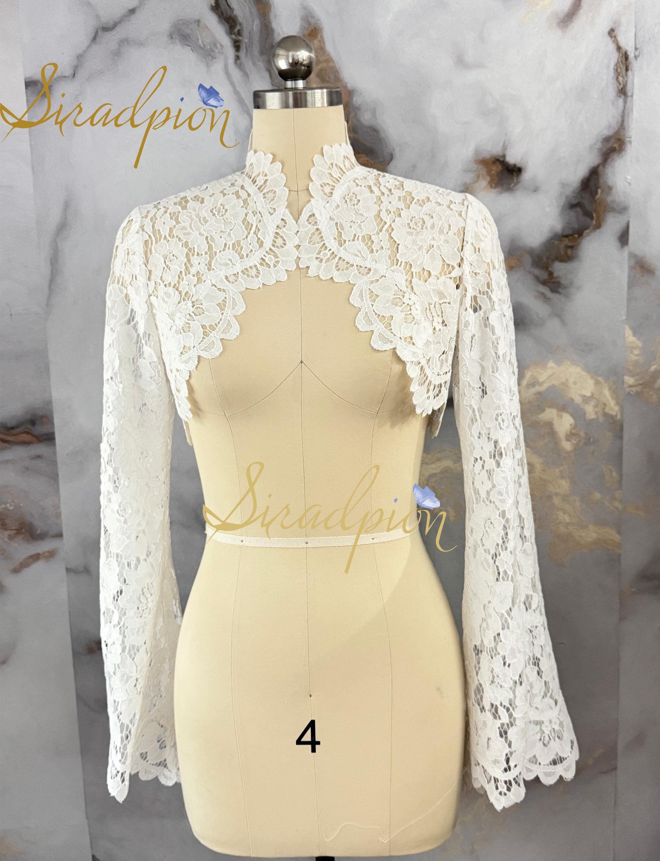 Bridal French Lace Bolero | Wedding Shrug With Bell Sleeves - Etsy