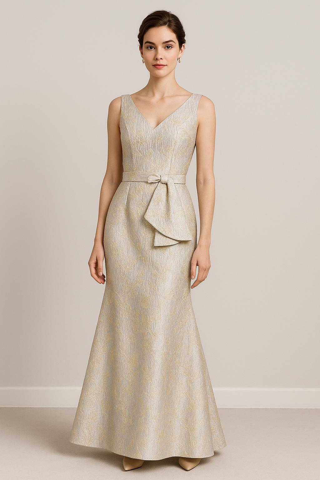 [Bride And You] ERICA jacquard voluminous long dress☆関税込 BRIDE AND YOU