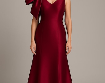 Elegant Jacquard Mother of Bride Dress, Formal Occasion Gown