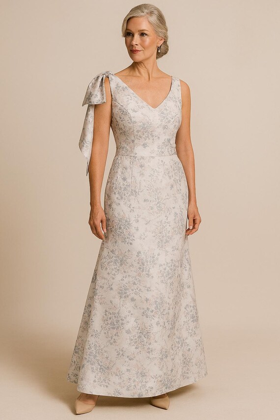 jacquard fabric bridesmaid dresses Teri Jon Dress 247090 main image 1
