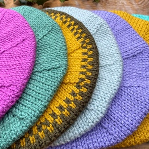 Raspberry Knitted Beret - Women's Beret - Adults - French Beret - Hat ...