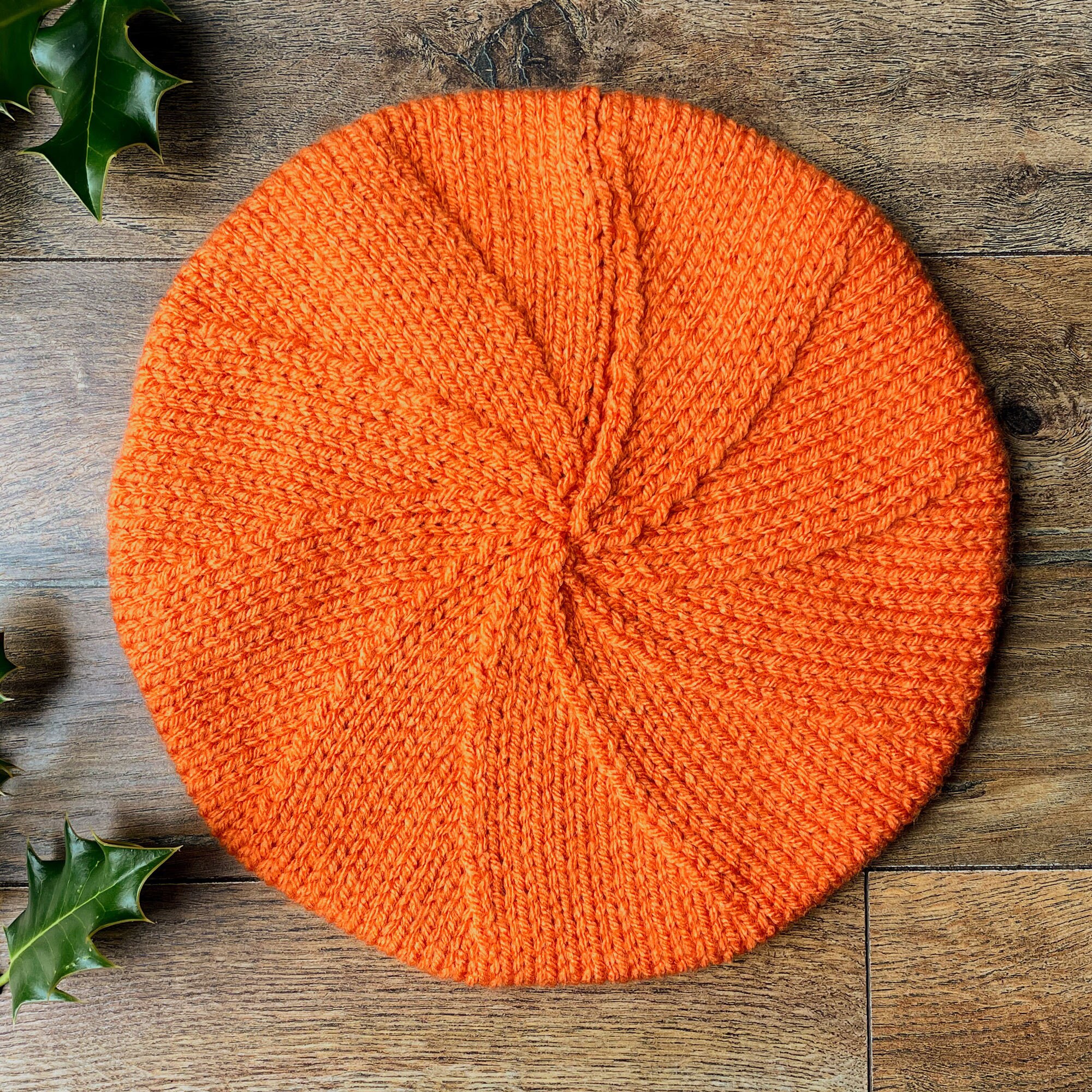 Orange cheap beret hat