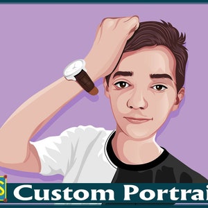 Custom Portrait, Cartoon Portrait, Digital Portrait, Vector Portrait, Portrait From Photo, Couple Portrait, Family and Personalized Portrait
