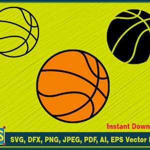 Basketball logo vektor - Basketball svg - Schnittdatei für Cricut, Silhouette - SOFORTIGER DOWNLOAD SVG, dfx, png, jpeg, pdf, ai, eps