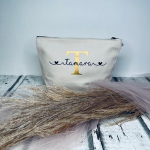 Personalisierte Kosmetiktasche Beige