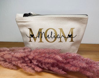 Kosmetiktasche personalisiert MOM/ Personalisierte Kosmetiktasche / Geschenk zum Muttertag / Mama