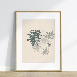 Abstract Flower Art Style Wall Print Set 4 different flower Print Artwork Botanical Art Instant download and print Downloadable Abstract Art