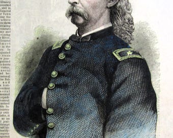 General Custer Sioux Chiefs Army Scout 1876 Hand Colored Images