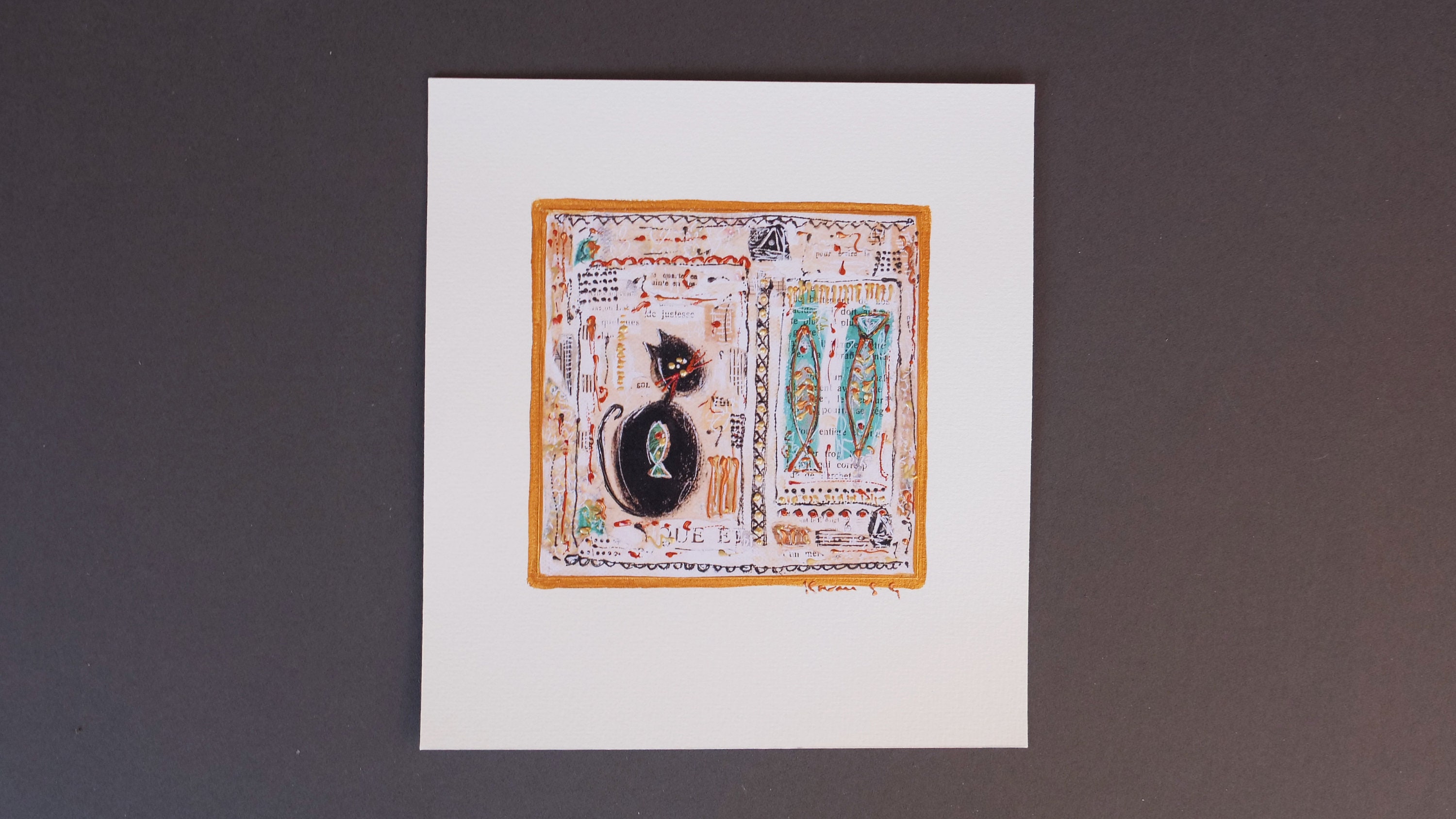 Collection Les Chats 02 - Reproduction à Encadrer de 17.5x16cm