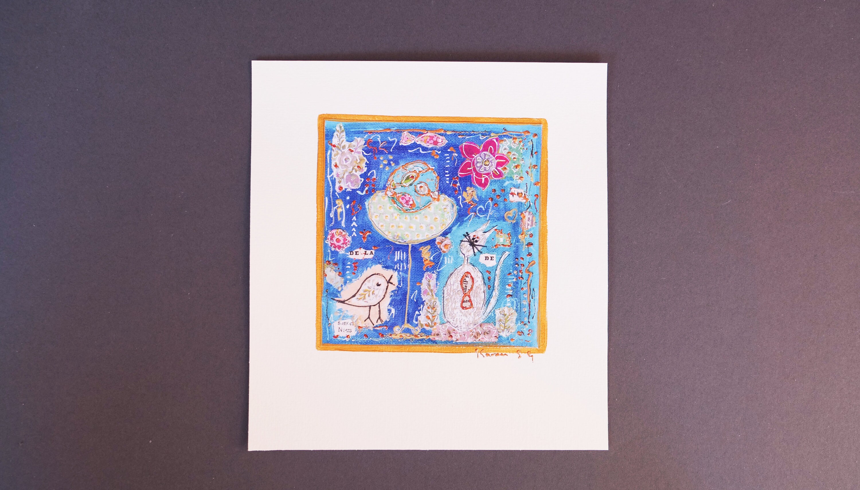 Collection Les Chats 03 - Reproduction à Encadrer de 17.5x16cm