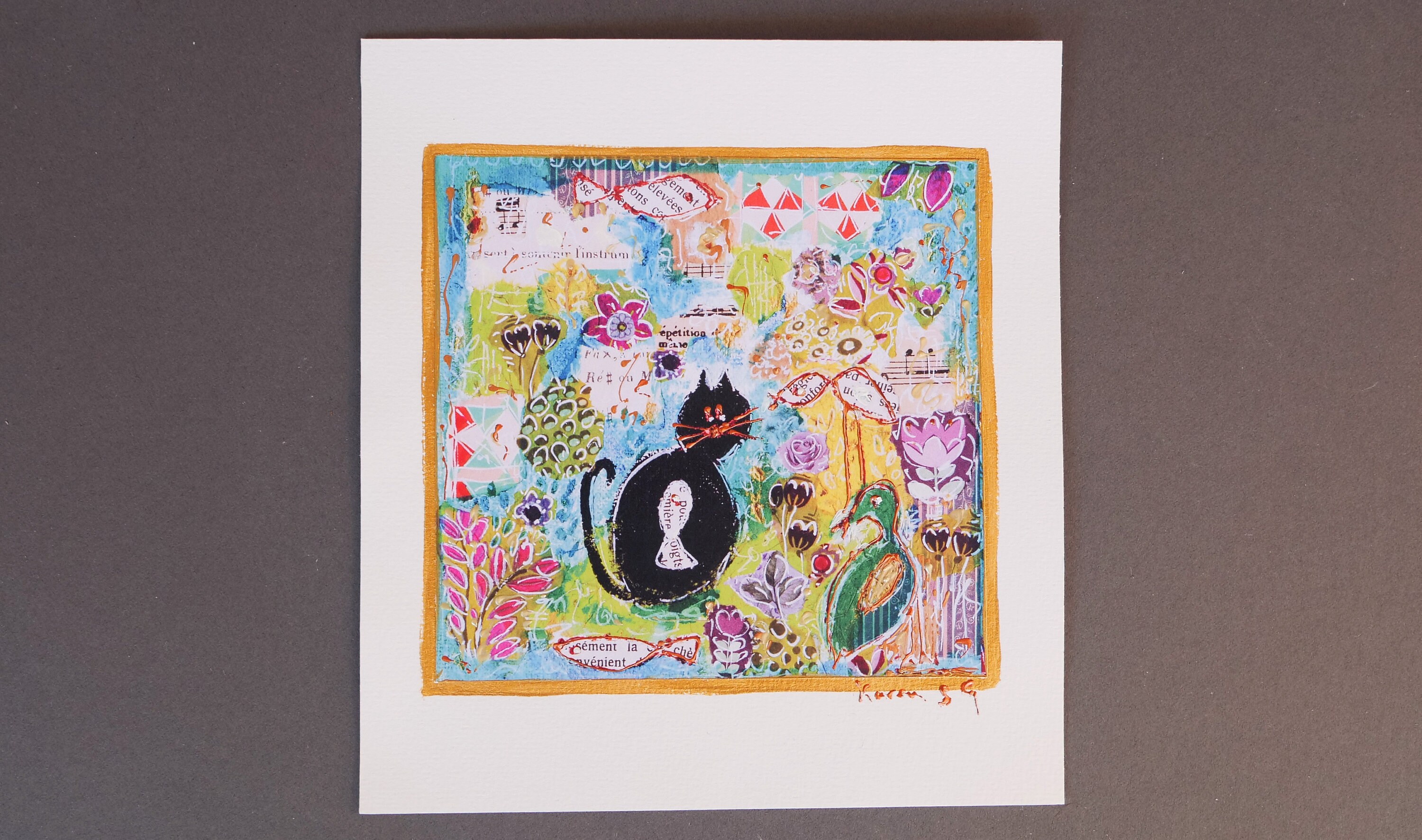 Collection Les Chats 04 - Reproduction à Encadrer de 17.5x16cm