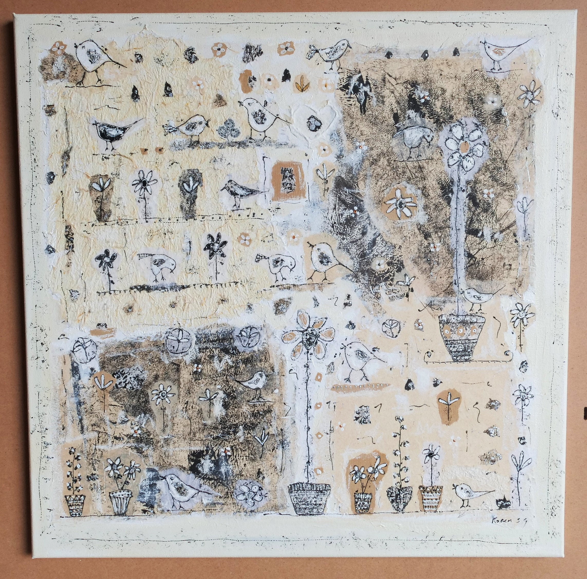 Silver Evening - Toile de 50x50cm