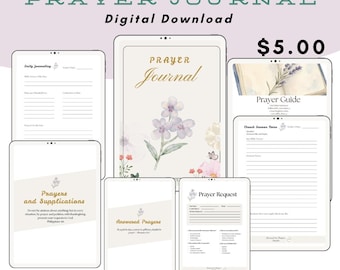 Prayer Journal | Digital Download 61 Pages