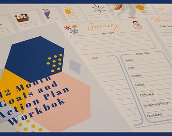 Monthly Goals and Action Steps Worksheets For Every Month of the Year!