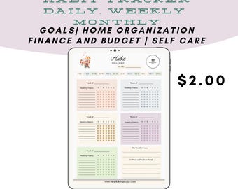 Healthy Habits Tracker &  Challenge | Digital Download PDf