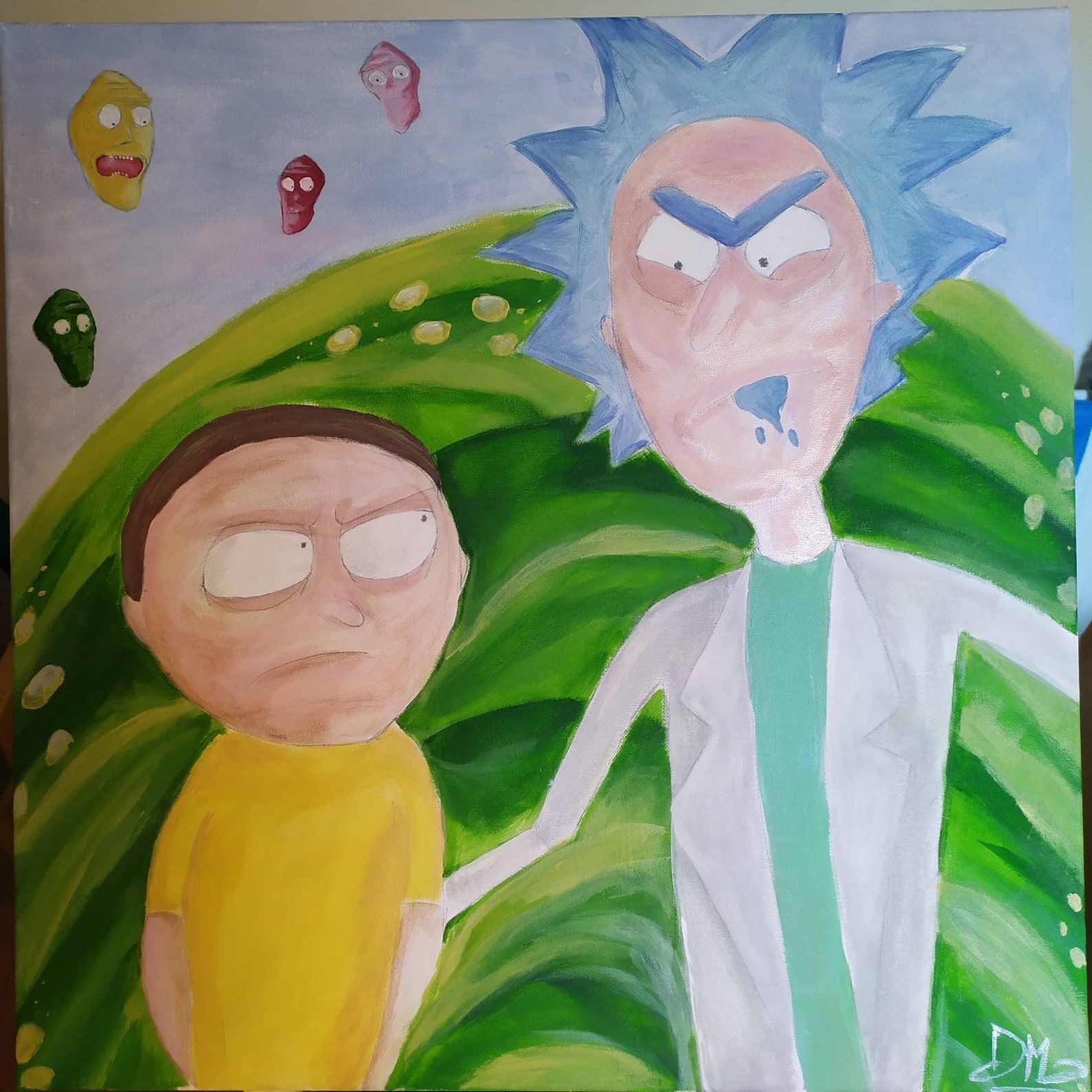 Rick and Morty Canvas Painting Etsy