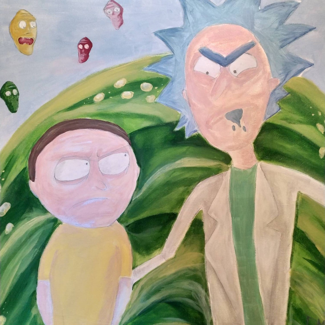 Rick and Morty Canvas Painting Etsy