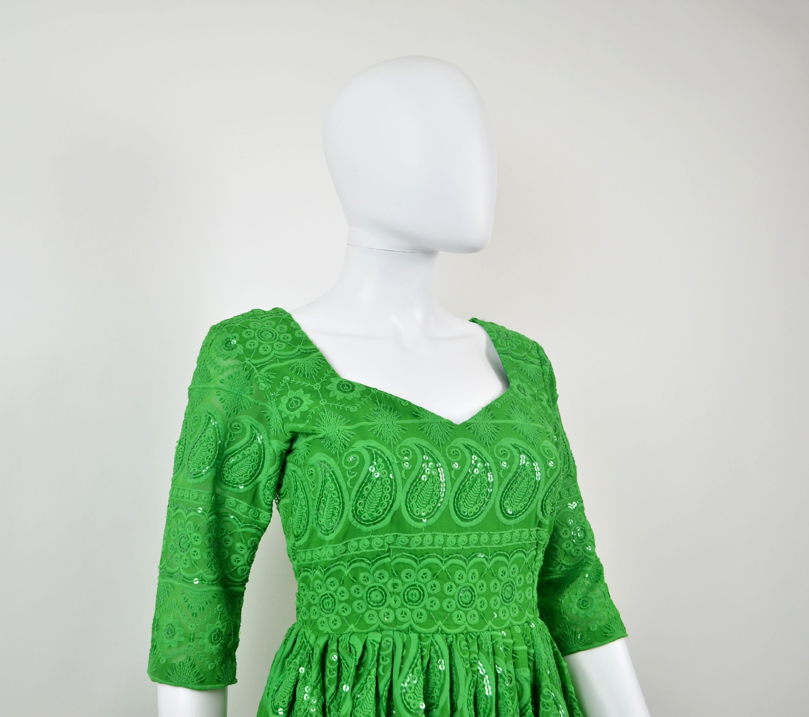 Beautiful Green Kurti Set Chikankari Kurti Legging With - Etsy UK