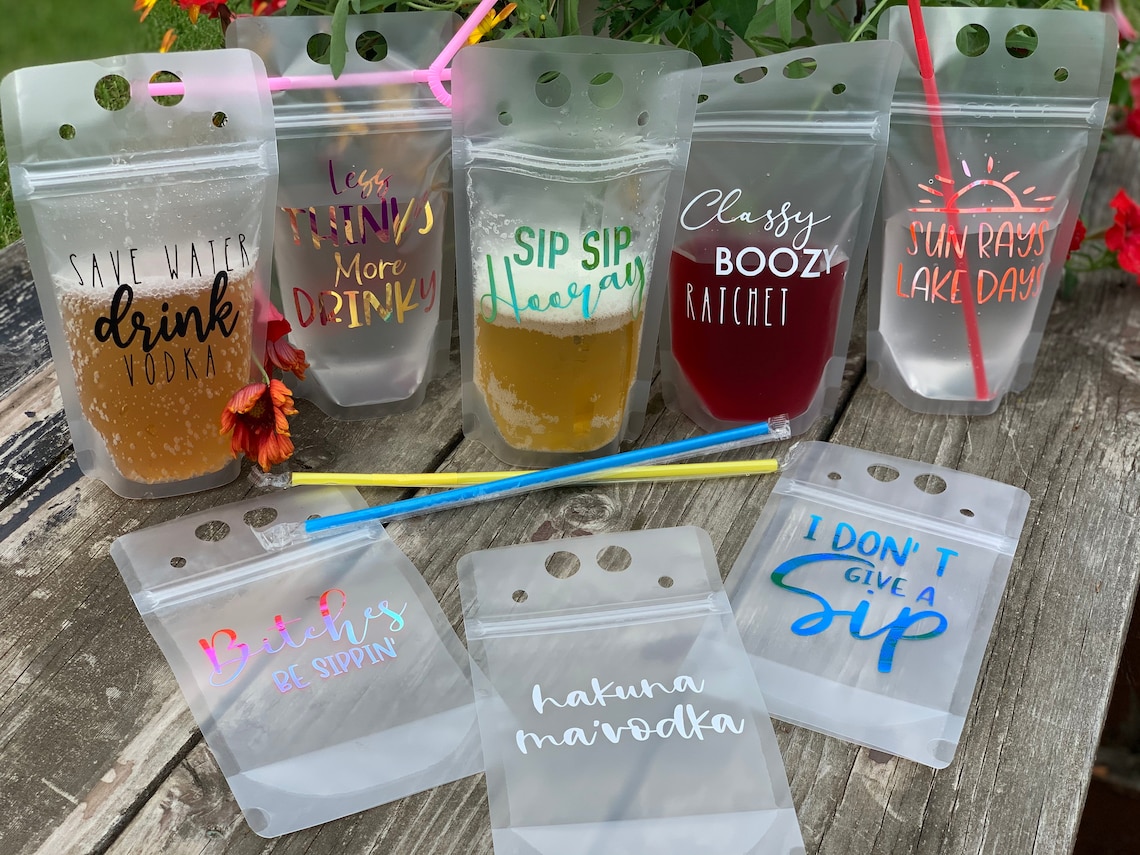 Adult Drink Pouch Reusable Adult Juice Pouch Funny Drink Etsy