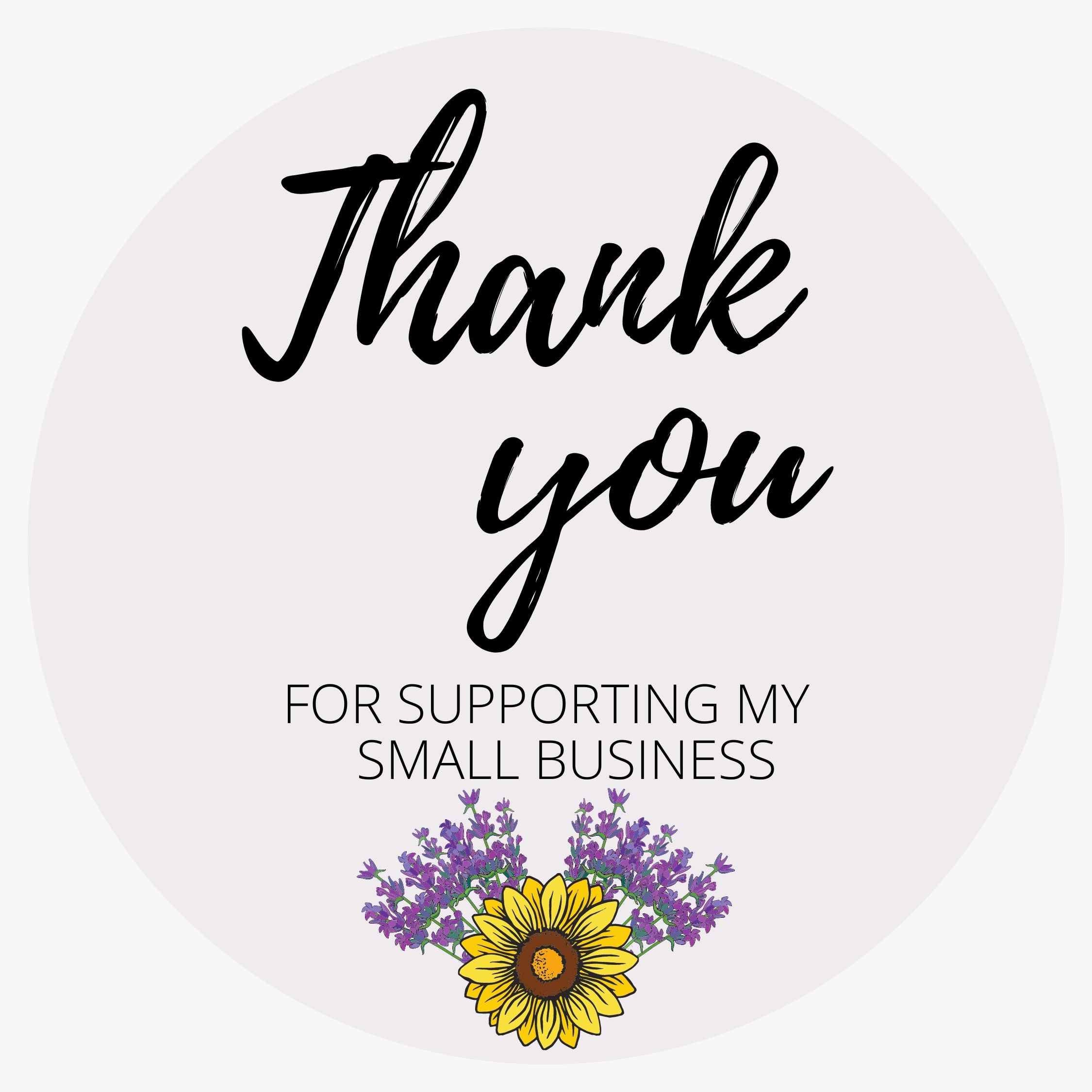 thank you stickers printable labels supporting small etsy