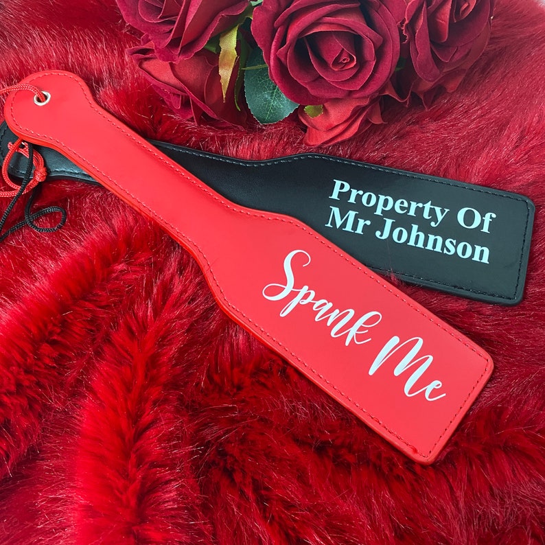 Personalised Spanking Paddle Custom BDSM Spanking Paddle Kinky Paddle 'Mature' Adult Flogging Toy Pleasure, Foreplay, Ass Paddles image 1