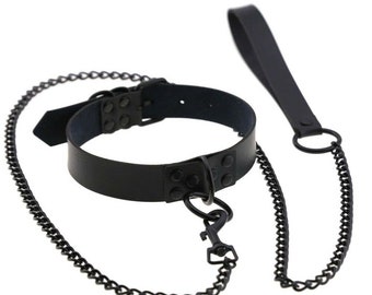 Bondage collar restraint kit harness lead fetish role play Bondage set 
