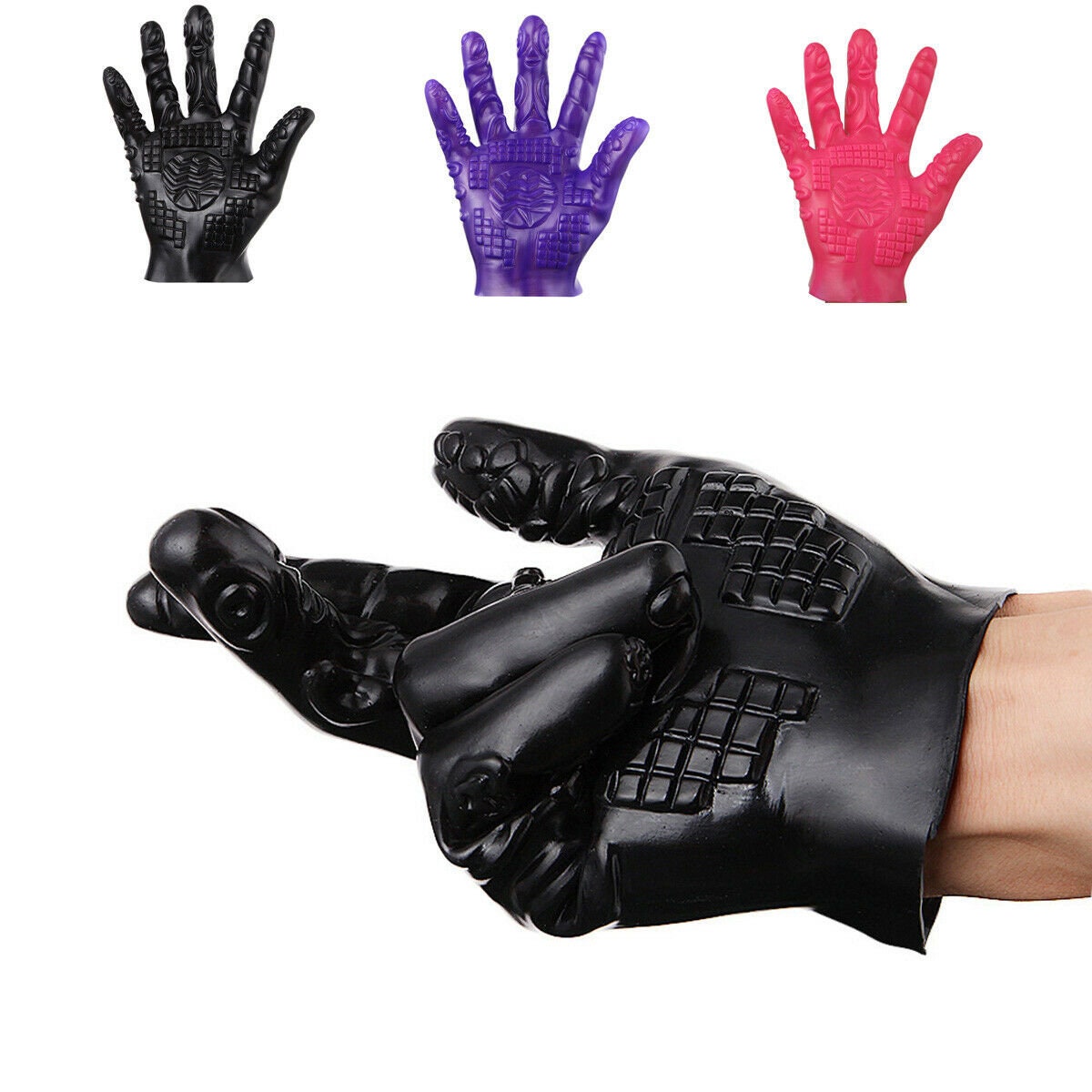 Masturbating Sex Hand Finger Glove Sex Toy mature