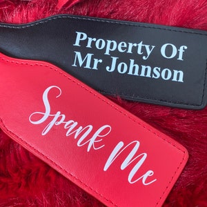 Personalised Spanking Paddle Custom BDSM Spanking Paddle Kinky Paddle 'Mature' Adult Flogging Toy Pleasure, Foreplay, Ass Paddles image 2