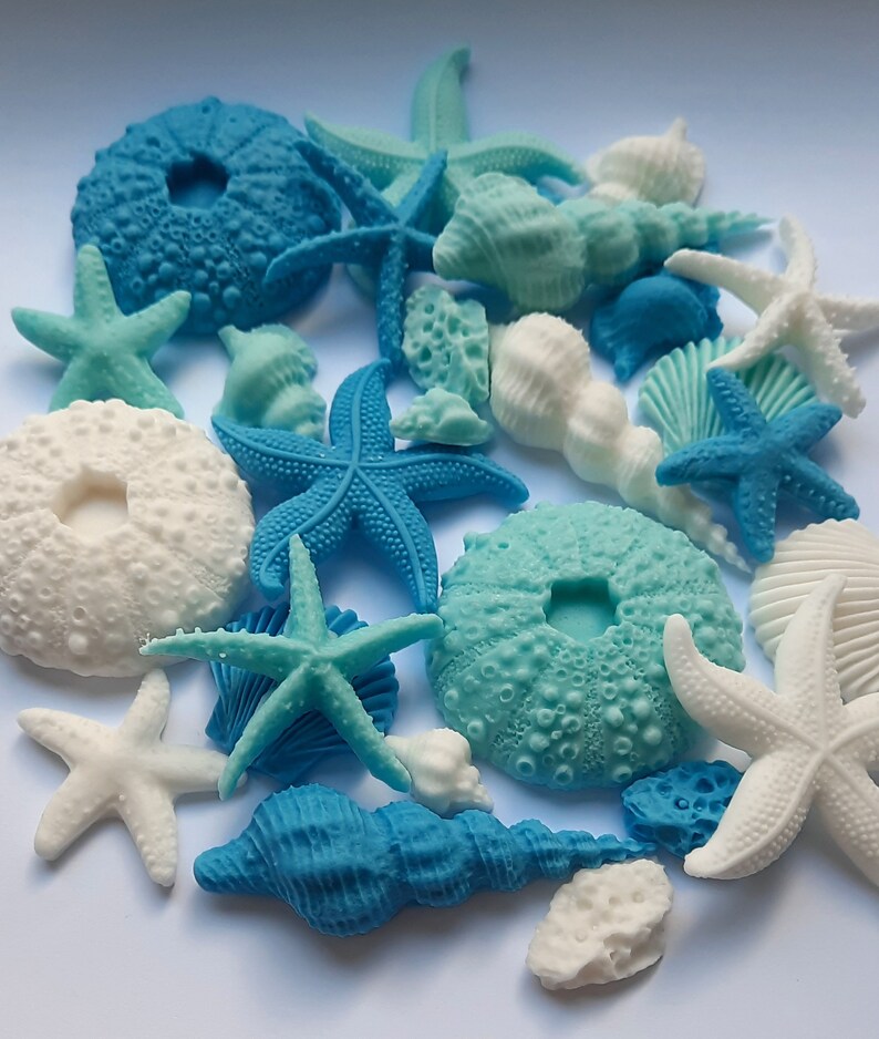 27 Edible Sugar Seashells Cake Cupcake Toppers Decorations - Etsy