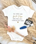 Baby Body Dad organic cotton hello dad pregnancy, announce pregnancy, you'll get to know dad, dad, baby romper