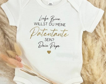 Personalized bodysuit do you want to be my godmother / godmother / godfather / godparent