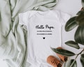 Babybody Papa Organic Cotton hello Dad Pregnancy , Announce Pregnancy , You Will Meet Dad, Papa, Baby Romper