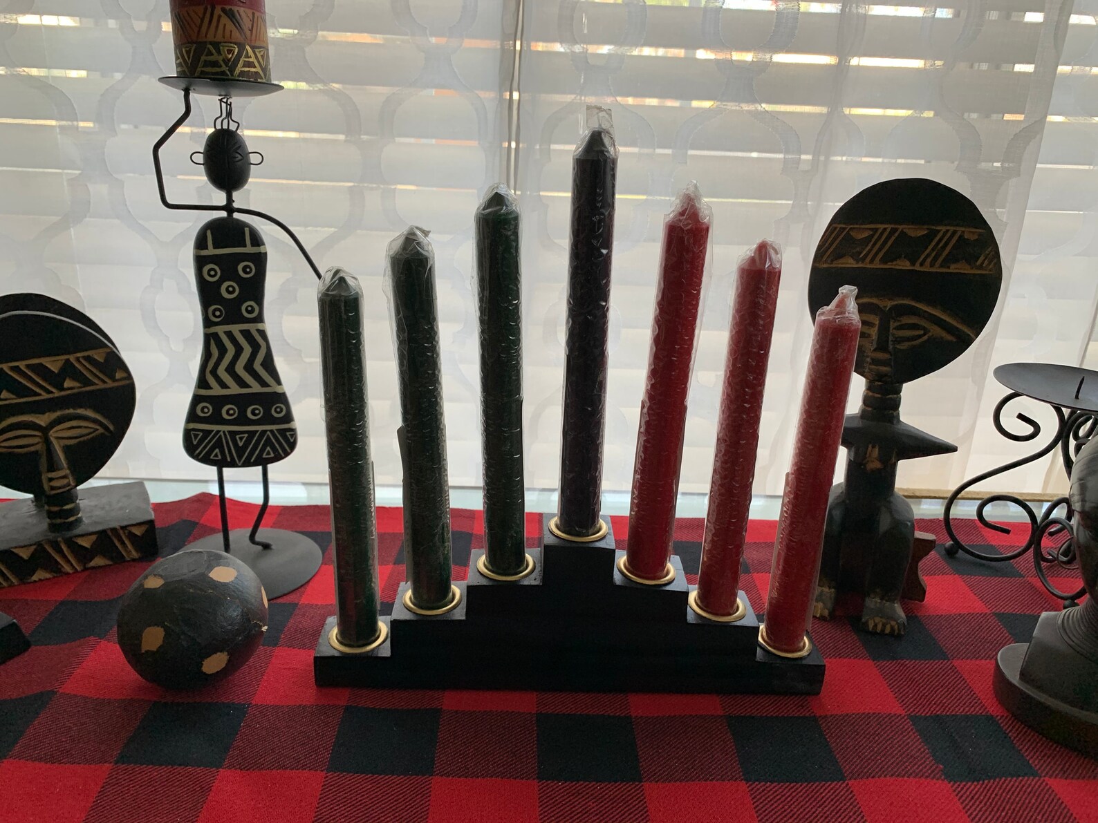 Black Kwanzaa Wood Candle Holder/Kwanzaa Celebration Candle Etsy