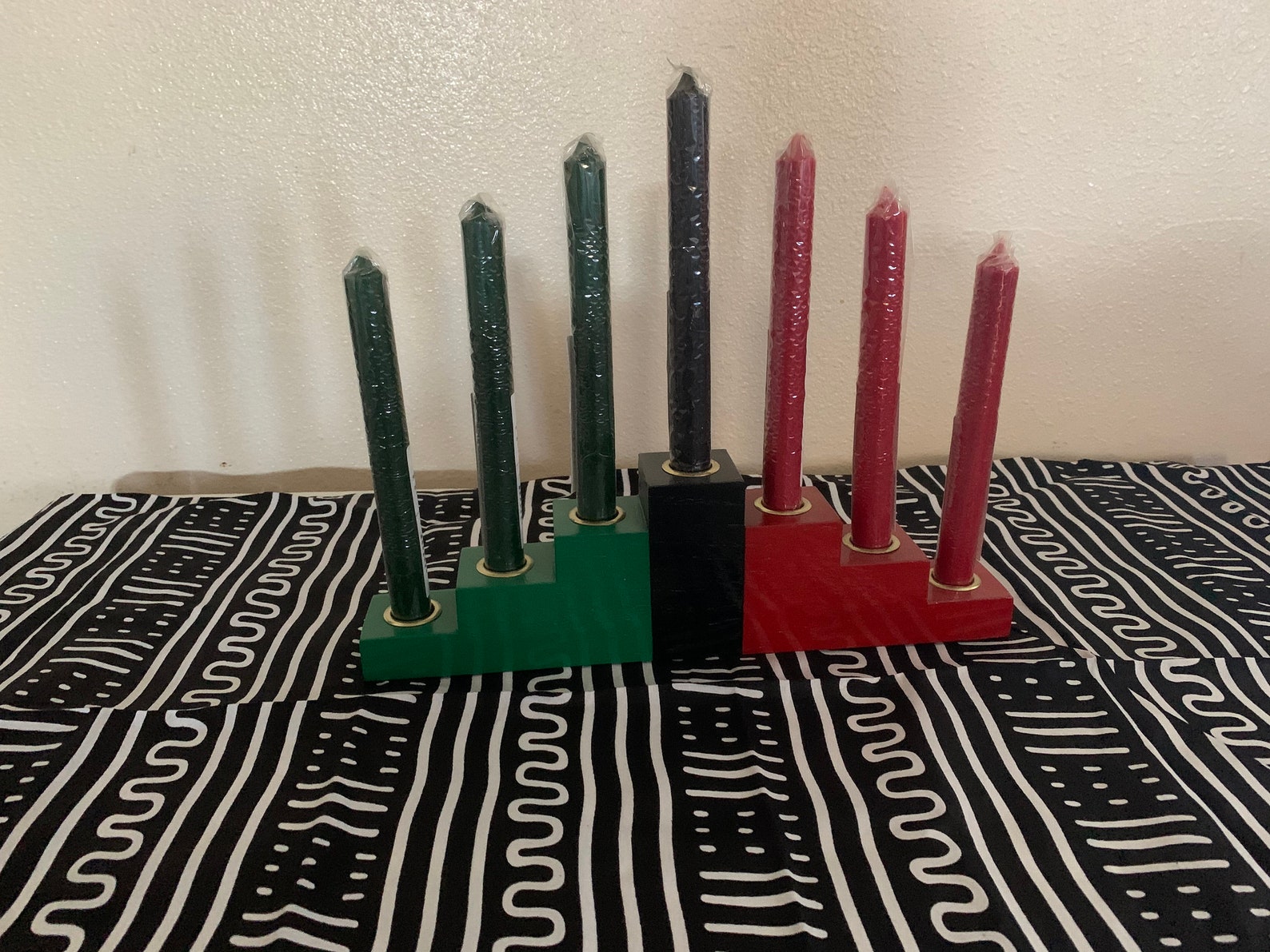 Kwanzaa Wood Candle Holder/kwanzaa Celebration/ethic Candle Etsy