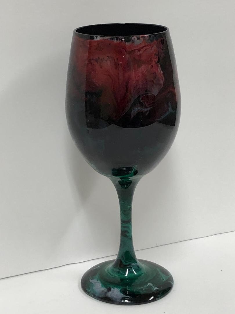 Pan African Blast Wine Glass/African Color Wine Glass/Black Etsy