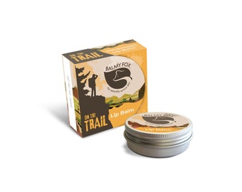 On The Trail Lip Balm 15g by Balmy Fox - For Runners, Hikers, Cyclists, Riders - Natural Organic Skincare for Outdoor Athletes