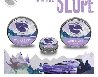 On The Slope Skin Protection Set  -  Skin Protecting Creams & Balm - Natural Organic Skincare for Active Outdoor Athletes