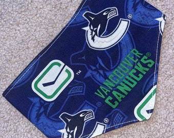 Vancouver Canucks Dog Puppy Cat Kitten Snap Up or Over the Collar Bandana Game Day Playoffs Sports NHL Team Perfect Gift Pet Lovers