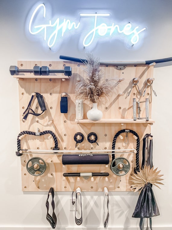 Large Pegboard Exercise Pegboard Pegboard Exercise Shelf Etsy