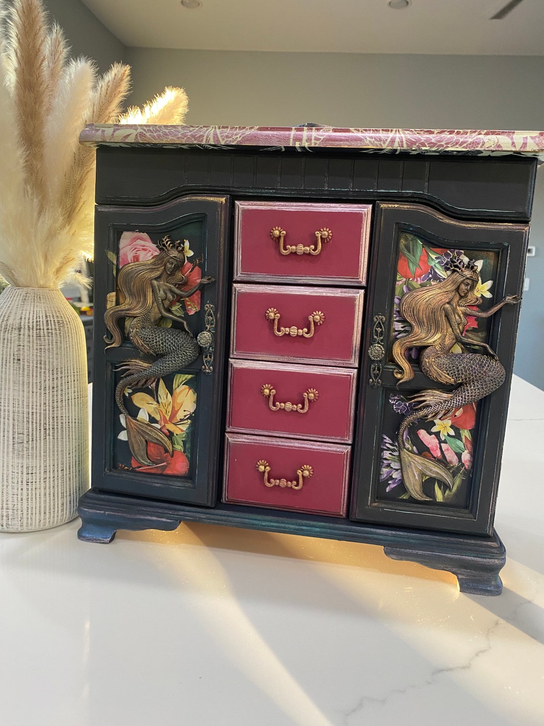 Mermaid/nautical Jewelry Box Etsy