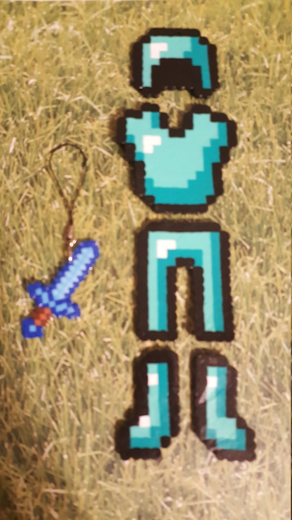 Minecraft Diamant Rustung Perler Perle Set Etsy