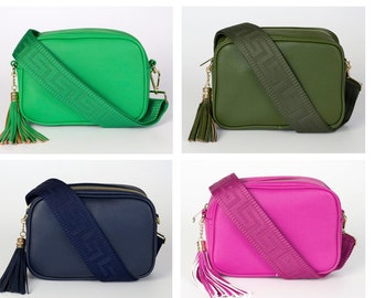 2 Straps Tassel Crossbody Bag Camera Bag Shoulder Bag for Ladies Various Colours Solid Colour
