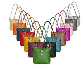 Borsa a tracolla/tracolla leggera in ecopelle da donna, personalizzata in vari colori