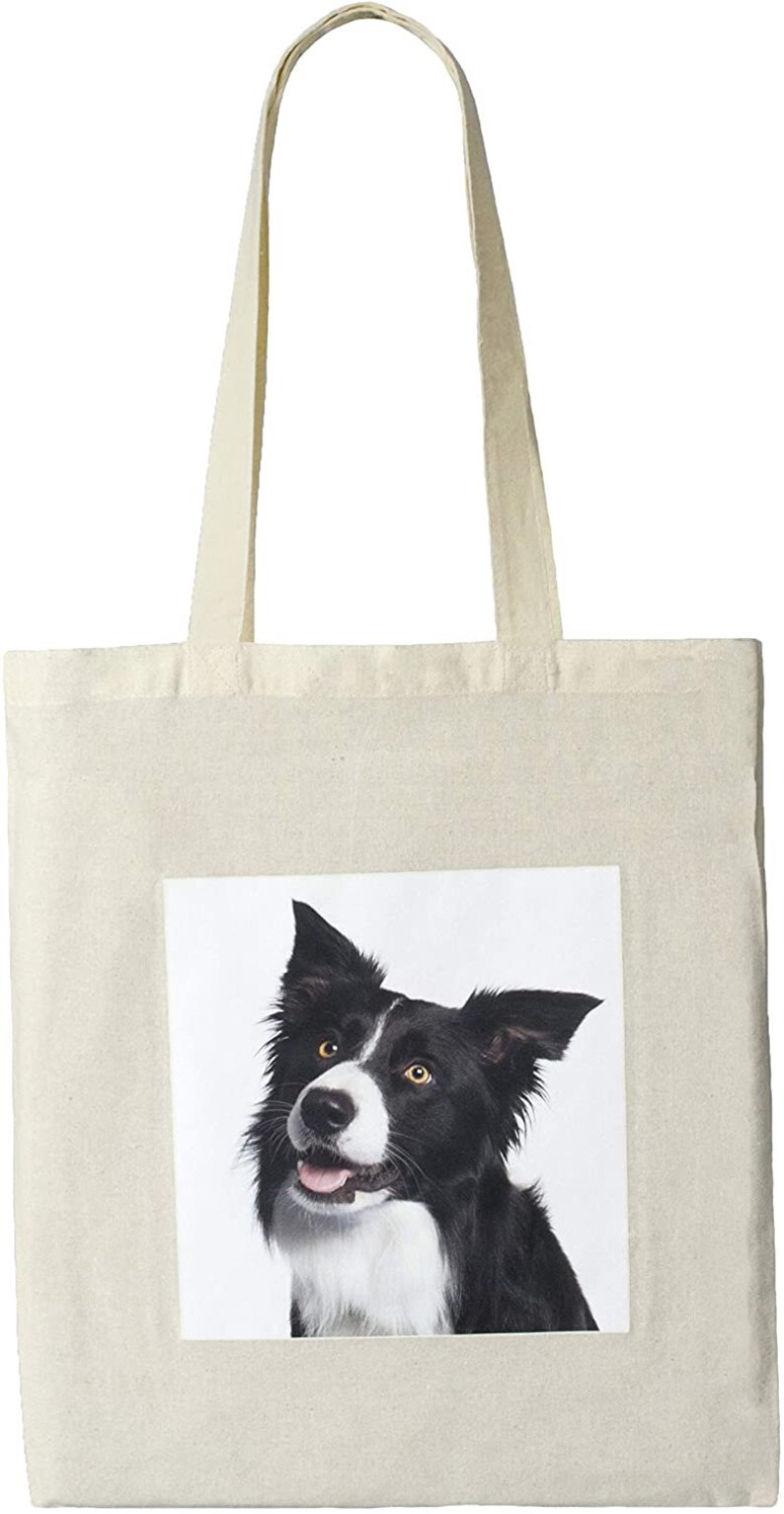 border collie tote bag