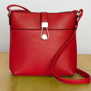 Lightweight Faux Leather Crossbody / Shoulder Bag for Women Personalised Various Colours image 7