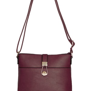 Lightweight Faux Leather Crossbody / Shoulder Bag for Women Personalised Various Colours image 8
