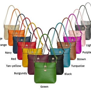 Lightweight Faux Leather Crossbody / Shoulder Bag for Women Personalised Various Colours image 2