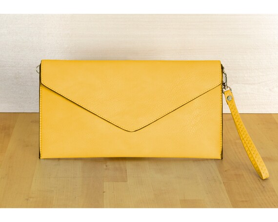 Personalised Clutch Bag Crossbody Shoulder Bag Faux Leather for Women Yellow Etsy Ireland
