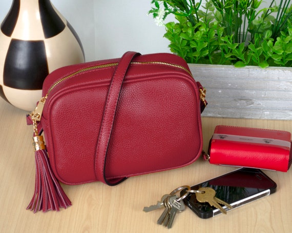Ladies leather camera bag sale
