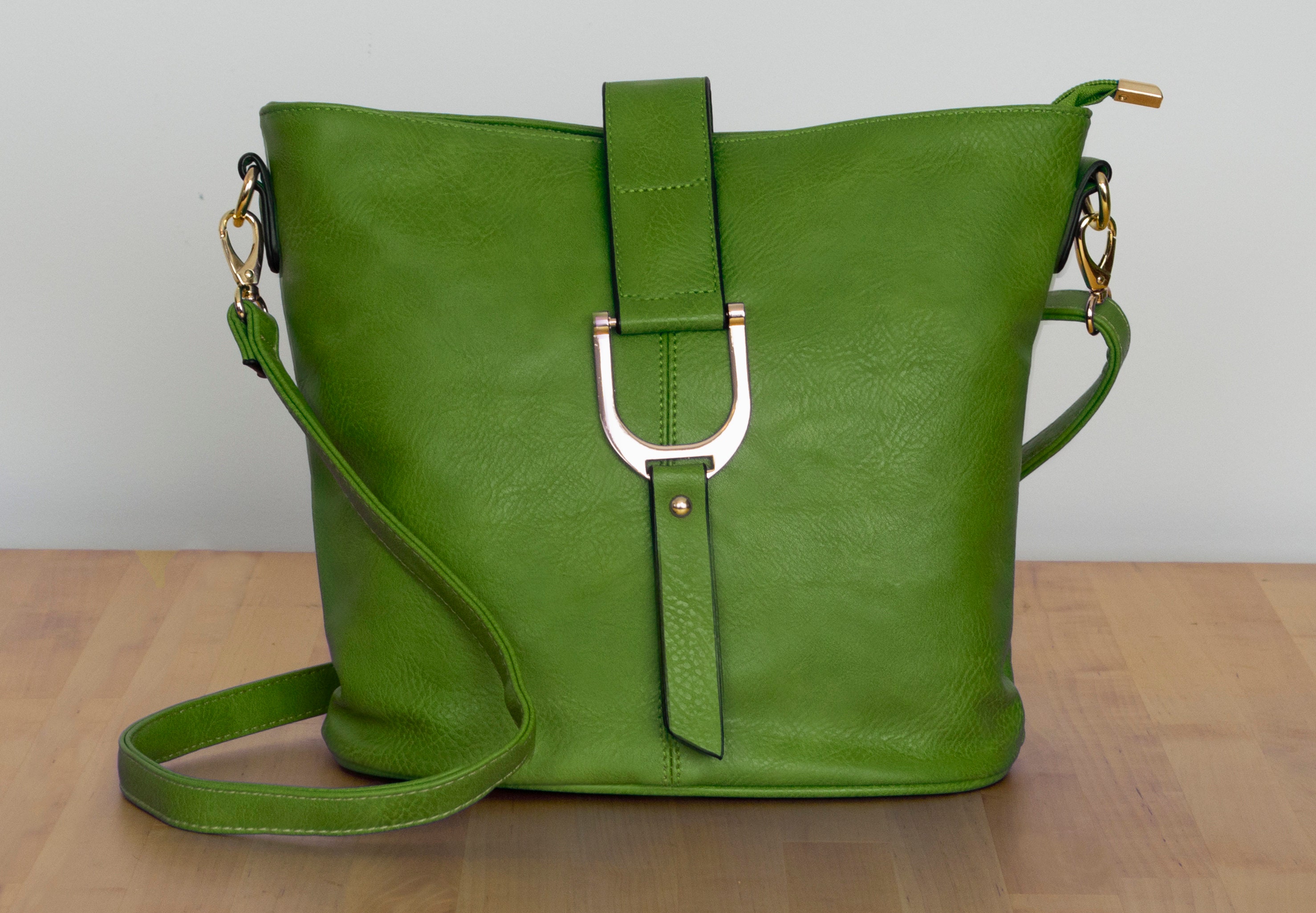 Classic Faux Leather Crossbody Shoulder Bag Personalised for Ladies Green 2 Etsy